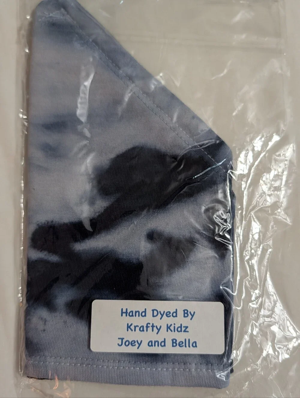 NWOT Tie-Dye Triangle Pet Bandana / Baby Bandaid Bib in Navy Blue